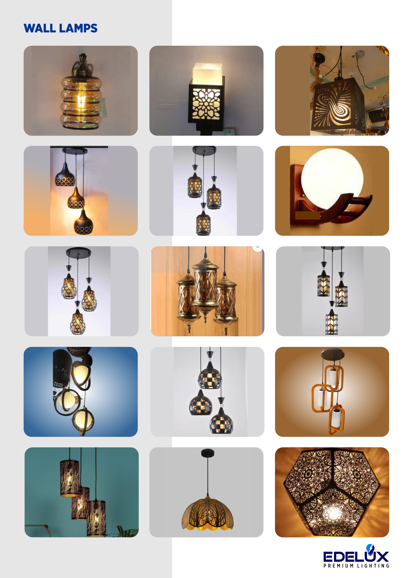 EDELUX decorative pendant lamps collection