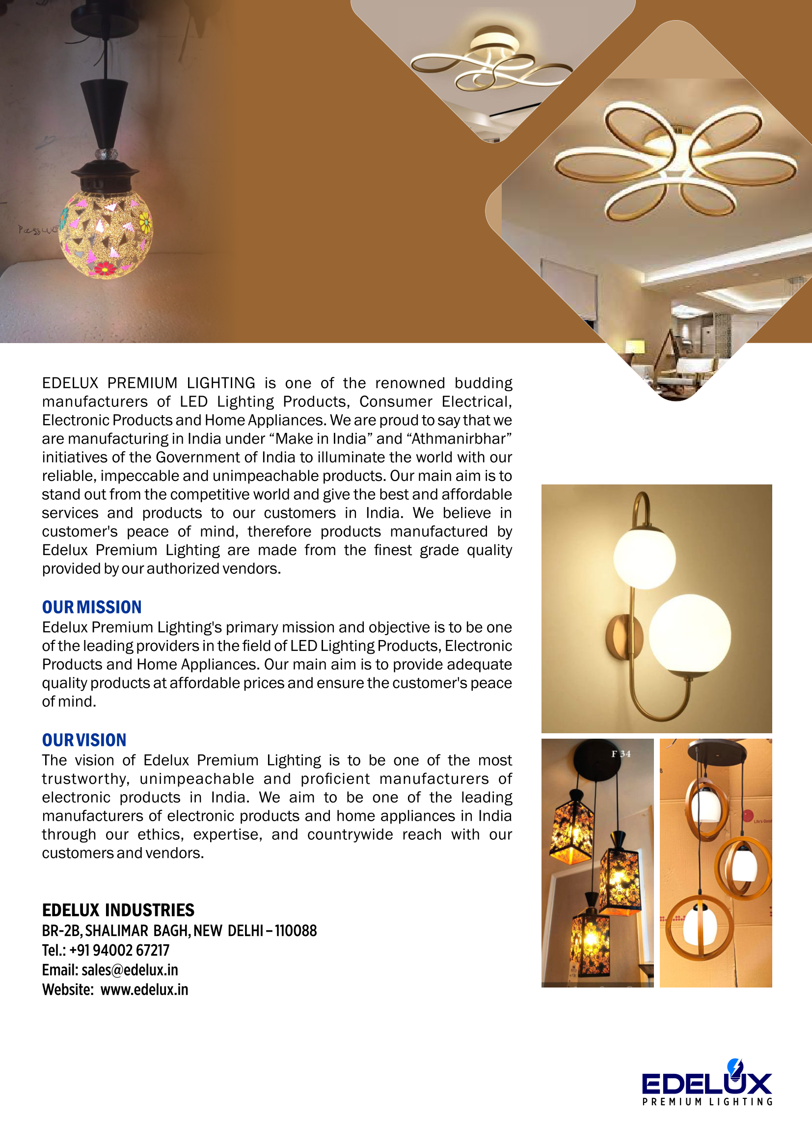 EDELUX lighting manufacturing profile and company details